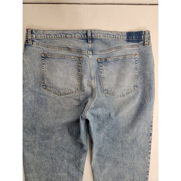 Abercrombie & Fitch Jeans Womens 34 Dad Straight High Rise Stretch Button Fly - Picture 7 of 8